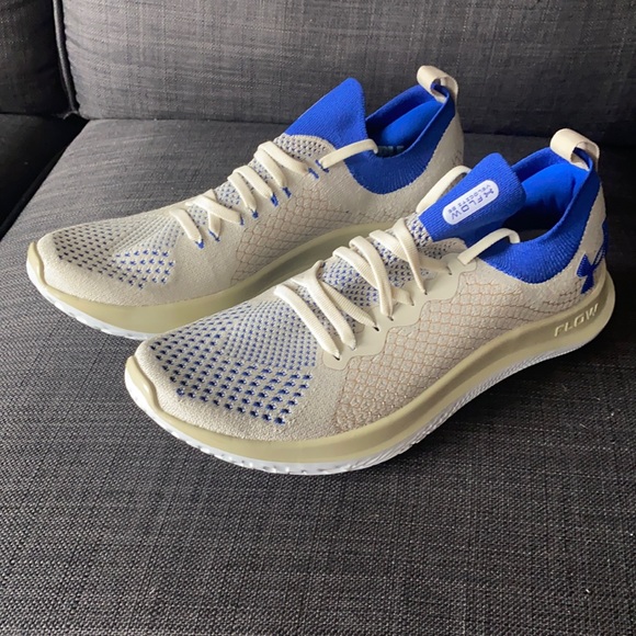 Under Armour Flow Velociti SE, M9/W10.5, Khaki and Royal blue - Picture 1 of 5